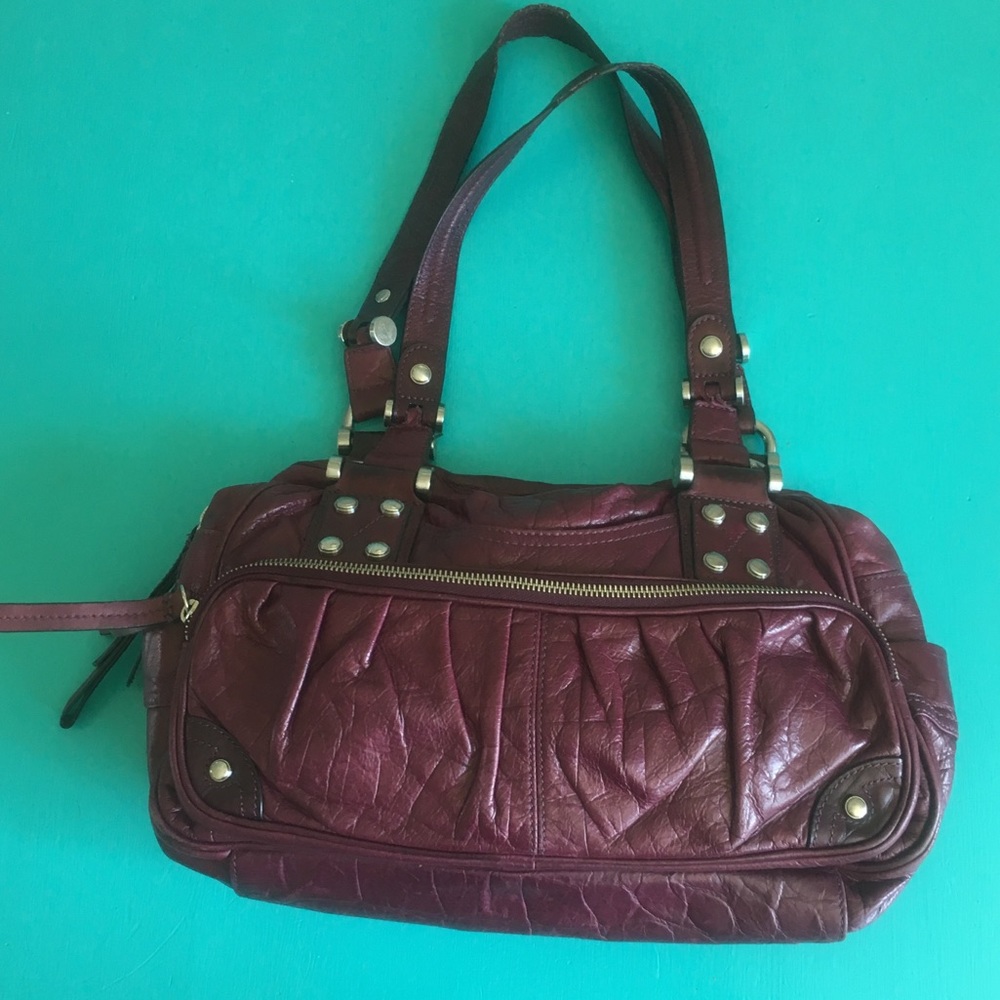 B Makowsky Leather Shoulder Bag